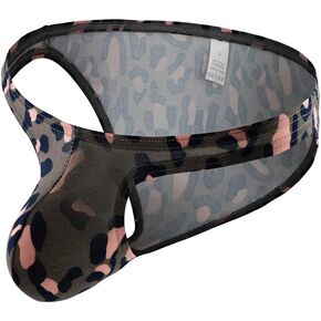 Men's Low Waist Leopard Underwear Bulge Pouch Hip Bikini Briefs Triangle Panties Undies