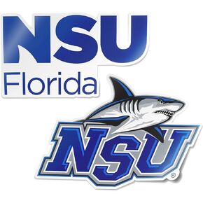 Desert Cactus Nova Southeastern University NSU Sharks Sticker Vinyl Decal Laptop Water Bottle Car Scrapbook (4 Inch Set V1)