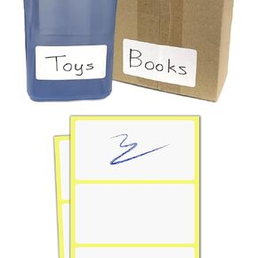 200 Pack - White Labels Stickers for Storage Bins, Boxes, Organizing - 3" x 1.5"