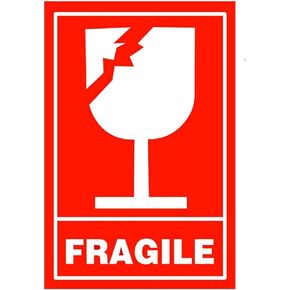Fragile Stickers,Glass Stickers,Handle with Care Shipping Stickers,Mailing Postage Parcel Stickers,2x3 Inch,300 Pcs Per Roll