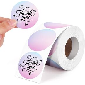 2" Round Thermal Labels, Thermal Printer Label Self Adhesive Multi-Purpose Thermal Printer Stickers Labels for Small Business Logo Design, QR Code, Name Tag 600Pcs/Roll (Brown)