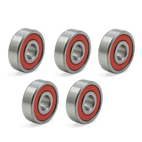 uxcell 5pcs 6200RS 10mm x 30mm x 9mm Double Sealed Deep Groove Ball Bearing