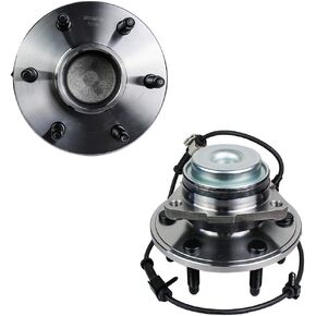 Autoround 515053 2-Pack 2WD Front Wheel Hub and Bearing Assembly Fit for Chevy Tahoe, Chevrolet Avalanche Suburban Express 1500, Cadillac Escalade, GMC Yukon XL Savana 1500 2500, 6 Lug W/ABS