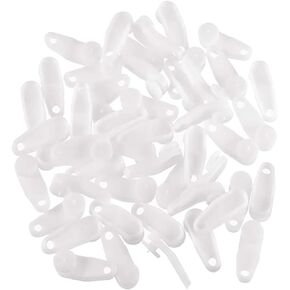 50 Pcs Curtain Rod Traverse Sliders Snap in Curtain Slider Replacement Track Glider Drapery Sliders Curtain Hook Roller
