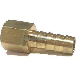 3/8" Hose ID to 1/4" Female NPT FNPT Straight Brass Fitting Fuel / AIR / Water / Oil / Gas / WOG (Qty 01)