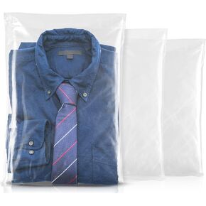 Clear Packing Bags 18 x 24 Inches. Pack of 100 Clear Shipping Bags. 2 Mil Plastic Clothing Bags for Selling with Open End. Waterproof Clear Poly Bags for Clothing, Shoes