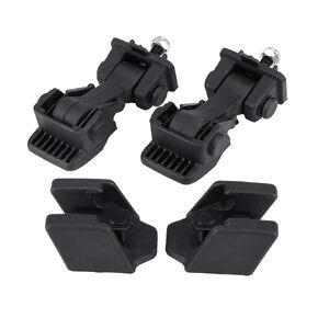 Hood Latches Set of 2 Black Hood Latch Rubber Catch Release Kit Hold-Down Hook Latch Replaces for Wrangler TJ 97-06 55176636AD 55395652AC