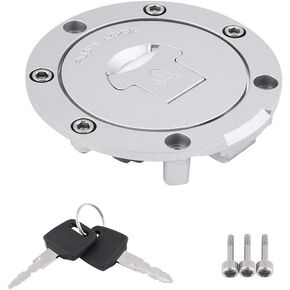 KIMISS Fuel Gas Tank Lock, Stainless Steel Motorcycle Fuel Gas Tank Cap Cover Lock with Keys for Honda CBR250 CB400 CB600F CB750 CBR900RR CBF1000 CBR1100XX