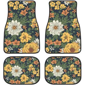 4 PCS Car Mats,Cute Hippie Aesthetic Car Accessories,Butterfly Mushroom Car Floor Mats,Halloween Christmas Birthday Gifts for Daughter Friend Family