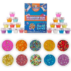 مجموعة متنوعة من السلايم المصنوعة مسبقًا من Elmer's 10 Days of Gue، تقويم العد التنازلي Sweet Retreat، تتضمن 20 برطمانًا من السلايم ومزيج فريد من نوعه، متنوع in Kuwait