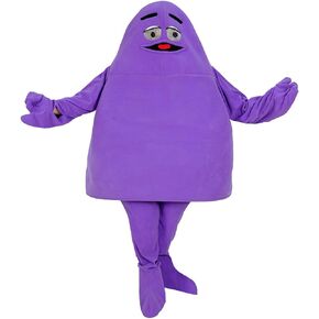 Grimace Costume Purple Grimace Halloween Costume Suit Grimace Mascot Costume for adult and kids