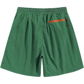 ZAFUL Mens Beach Shorts Elastic Waist Drawstring Sports Quick Dry Workout Running Casual Training Short with Zipper Pockets