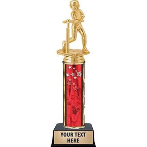 Crown Awards T-Ball Trophy, Red Stars Custom TBall Trophies for Kids with Free Engraving Prime
