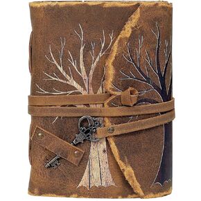 cuero Hocus Pocus Book of Spells Leather Notebook Handmade Leather Journal Writing Book Of shadow Best Christmas Gifts For Men And Women (7 inch by 5 inch)