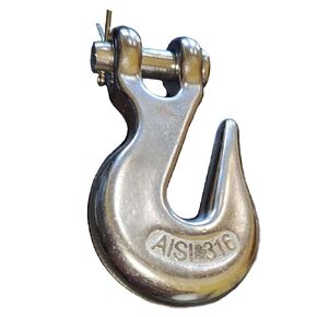 MarineNow Stainless Steel 316 Clevis Chain Grab Hook 1/4", 5/16", 3/8", 1/2" Choose Quantity (3/8", 1-Pack)