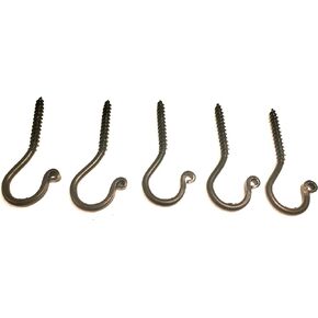 5 Pack Wrought Iron Ceiling Hook Screw Country Primitive Décor Hardware