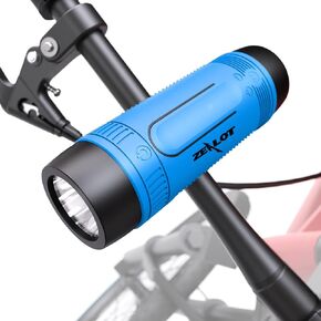 ZEALOT Portable Bluetooth Speaker, Bike Speaker, Bluetooth Speaker, Handlebar sepaker, IPX5 Waterproof, LED Torch Light, MIC/TF/AUX for Home Outdoor Hiking Camping iOS Andoird -Gray