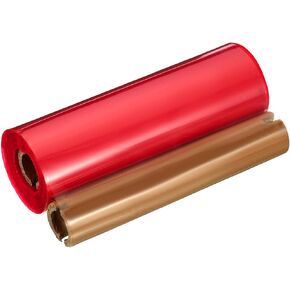PATIKIL 4.33" x295' (110mmx90m) Wax Thermal Transfer Ribbon, 1 Roll 1/2" Core Ink Out Barcode Printer Ribbon with Core for Printer Label Coated Paper Tag Printing, Gold