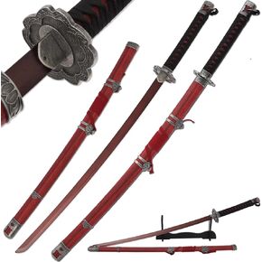 ZiQing Cosplay Prop Sekiro: Shadows Die Twice 40-Inch Metal Sword Red Blade Replica - Role-Playing Prop and Collectible Display