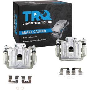 TRQ New Rear Disc Brake Caliper with Bracket & Hardware Pair for Hyundai Kia