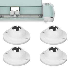 4pcs Mini Caster Wheels for Cricut Maker/Explore Air, Self Adhesive Roller Ball Transfer Bearings 360°Rotation Ball Casters Universal Sticky Pulley Wheels for Silhouette Cameo 4/ Portrait 3