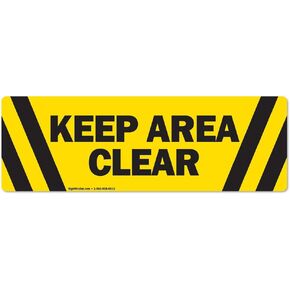 Keep Area Clear Non-Slip Floor Marker | 6" X 18" Floor Marker Vinyl Decal| Protect Your Business, Work Place & Customers | Made in The USA