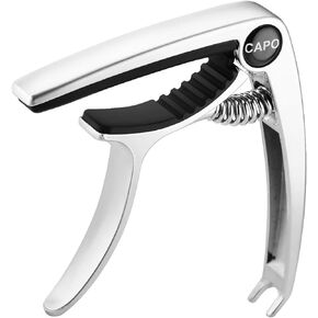 Guitar Capo, Capo, Capo for acoustic guitar, acoustic guitar capo, Capo for electric guitar, acoustic guitar capo 6 string, Guitar Capo for acoustic, Kapo, Guitar capos（Silver）