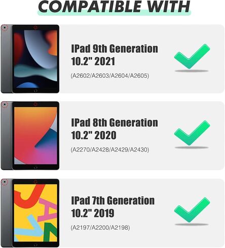 Case for 10.2 Inch iPad 9th/8th/7th Generation 2021/2020/2019 - iPad Cover 9th/8th/7th Generation, Premium Leather Folio Stand Case - Auto Wake/Sleep and Multiple Viewing, Marble Fresh in Saudi Arabia