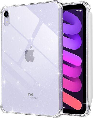 حافظة حماية MoKo متوافقة مع iPad Mini الجيل السادس 8.3 بوصة 2021، غطاء خلفي شفاف وناعم وخفيف الوزن من مادة TPU، شفاف in Saudi Arabia