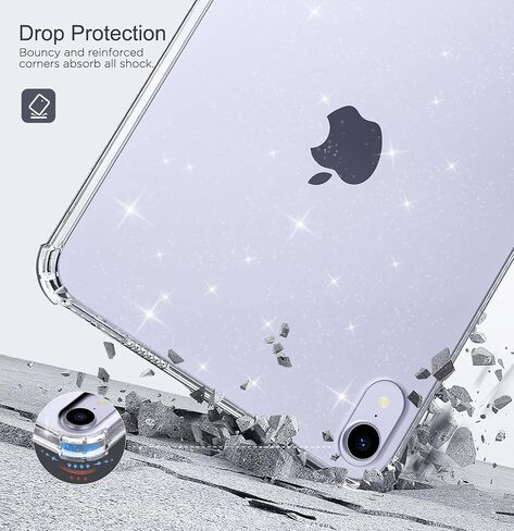 حافظة حماية MoKo متوافقة مع iPad Mini الجيل السادس 8.3 بوصة 2021، غطاء خلفي شفاف وناعم وخفيف الوزن من مادة TPU، شفاف in Saudi Arabia
