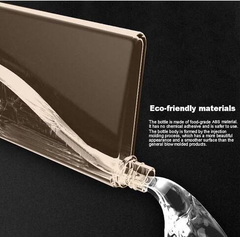 زجاجة مياه مسطحة رفيعة وقابلة لإعادة الاستخدام سعة 420 مل - تناسب زاوية الجيب العشوائية. كوب محمول شفاف للمدرسة، والرياضة، والسفر، وتناول الطعام in Kuwait