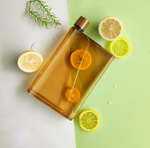 زجاجة مياه مسطحة رفيعة وقابلة لإعادة الاستخدام سعة 420 مل - تناسب زاوية الجيب العشوائية. كوب محمول شفاف للمدرسة، والرياضة، والسفر، وتناول الطعام in Kuwait