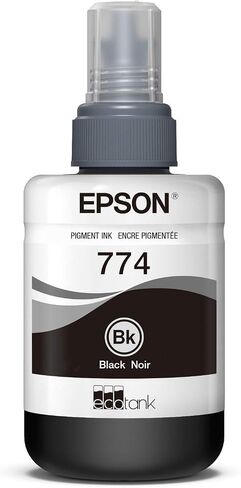 Epson 774 EcoTank Ink Ultra-high Capacity Bottle Black (T774120-S) Works with EcoTank ET-4550, ET-3600, ET-16500 in Saudi Arabia