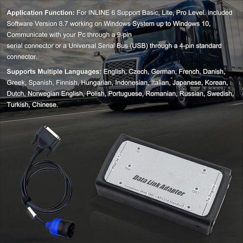 3165033 أداة تشخيص محول وصلة البيانات المضمنة 6 مع Instie 8.7/ ماسح ضوئي تشخيصي متعدد اللغات للخدمة الشاقة لأداة الماسح الضوئي محرك Cummins Komatsu obdii in Kuwait