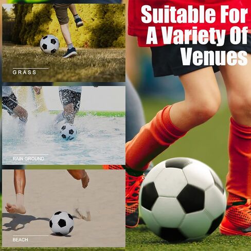 Soccer Ball Size 2/3 for Kids Toddler Traditional Soccer Balls for Recreation, Practice, Kids Gift Classic Soccer Training Ball with Air Pump for Outdoor & Indoor Match or Game in Saudi Arabia