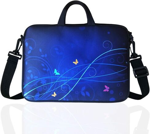 11.6-Inch to 12.5-Inch Neoprene Laptop Shoulder Messenger Bag Case Sleeve for 11 11.6 12 12.2 12.5" Inch Chromebook/Tablet/Notebook/Macbook Pro/Air (Blue) in Saudi Arabia