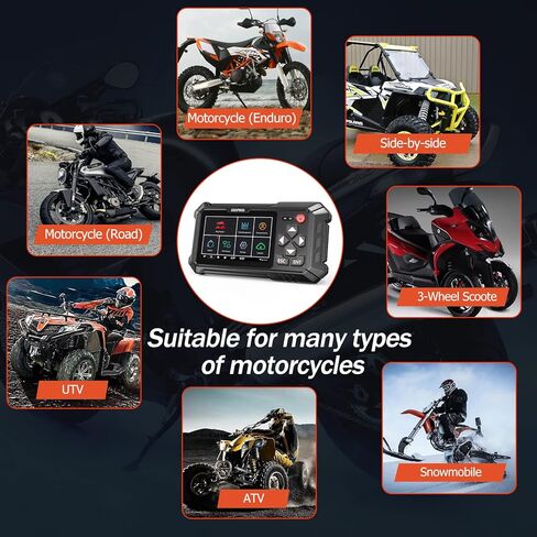 Motorcycle All System Diagnostic Tool, Oil Service Reset, OBDPROG Moto 100 Motorcycle Scanner for Ducati KtmTriumph Yamaha Honda Automotive OBD Code Reader, Unlimited Auto VINs, 5.0 Touch Screen in Saudi Arabia