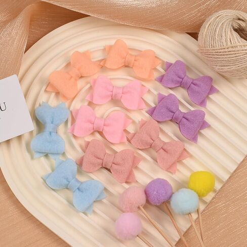 Wool Felt Hair Bow Clips for Baby Girls Toddlers,Baby Barrettes Fully Lined No Slip for Fine Hair,Hair Accessories for Kids,Toddler Hair Clips for Children,Hair Pins 20pcs in Saudi Arabia