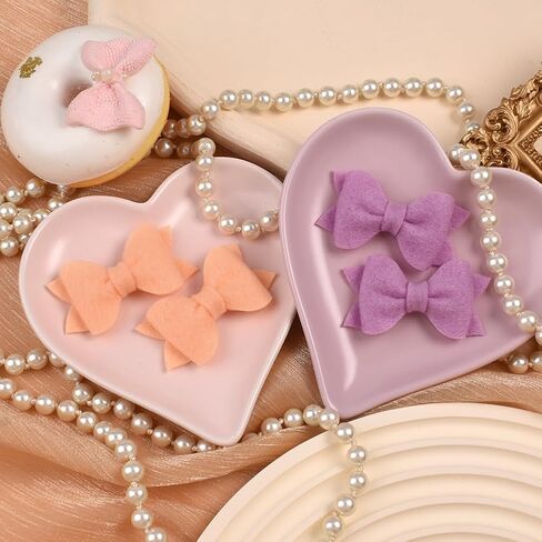Wool Felt Hair Bow Clips for Baby Girls Toddlers,Baby Barrettes Fully Lined No Slip for Fine Hair,Hair Accessories for Kids,Toddler Hair Clips for Children,Hair Pins 20pcs in Saudi Arabia