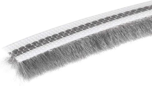 Brush Weather Stripping 7mmx6mm Self Adhesive Sealing Windproof Seal Strip Length 5M Weatherstrip Sweep Brushes for Door Window Gray in Kuwait