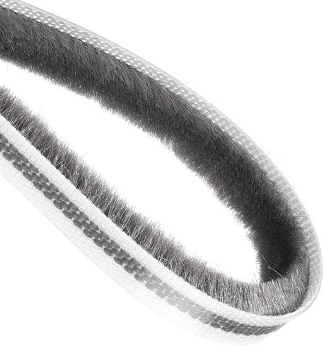 Brush Weather Stripping 7mmx6mm Self Adhesive Sealing Windproof Seal Strip Length 5M Weatherstrip Sweep Brushes for Door Window Gray in Kuwait