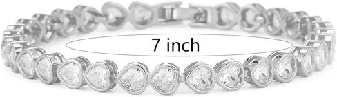 Silver Tennis Bracelets for Women Cubic Zirconia Bracelet Prom Bracelet Silver Gold Wedding Jewelry Cz Bezel Tennis Bracelet Iced Out Stackable Bracelet Set Bling Jewelry Women Girls Gifts in Kuwait