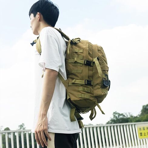 حقائب ظهر YAKEDA العسكرية التكتيكية للرجال-45L حزمة 3 أيام حقيبة ظهر للمشي لمسافات طويلة والتخييم والسفر والصيد in Kuwait