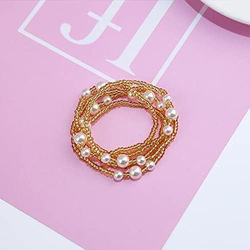 الجسم/البطن/سلسلة الخصر قابلة للتمدد للنساء مقاس كبير خرز الخصر الأفريقي حول القلادة/الخلخال/سوار المعصم مجوهرات صيفية in Kuwait