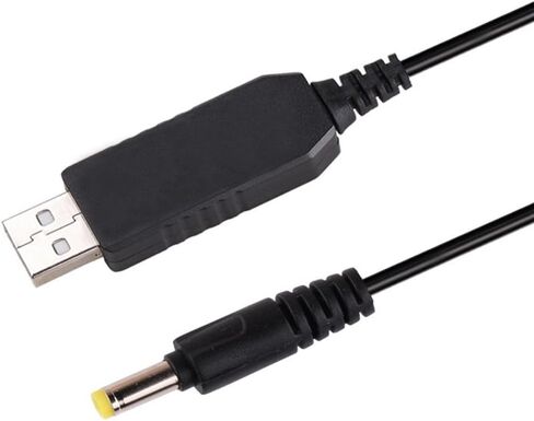 DC 5V to DC 12V USB Voltage Step Up Converter Cable, Power Supply Adapter Cable with DC Jack 5.5 x 2.5mm or 5.5 x 2.1mm, USB 5V to DC 12V Cable - 5ft [NOT Suitable for High Current Equipment] in Saudi Arabia