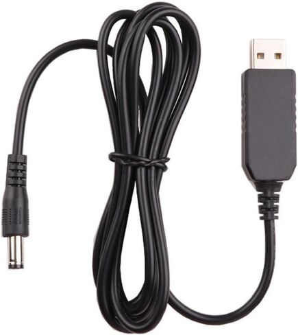 DC 5V to DC 12V USB Voltage Step Up Converter Cable, Power Supply Adapter Cable with DC Jack 5.5 x 2.5mm or 5.5 x 2.1mm, USB 5V to DC 12V Cable - 5ft [NOT Suitable for High Current Equipment] in Saudi Arabia