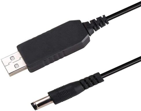DC 5V to DC 12V USB Voltage Step Up Converter Cable, Power Supply Adapter Cable with DC Jack 5.5 x 2.5mm or 5.5 x 2.1mm, USB 5V to DC 12V Cable - 5ft [NOT Suitable for High Current Equipment] in Saudi Arabia