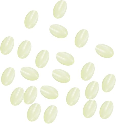 PATIKIL Glow Fishing Beads Plastic Oval Rubber Luminous Fishing Bait Eggs Rig Bead Tackle Lures Accessory with Box in Saudi Arabia