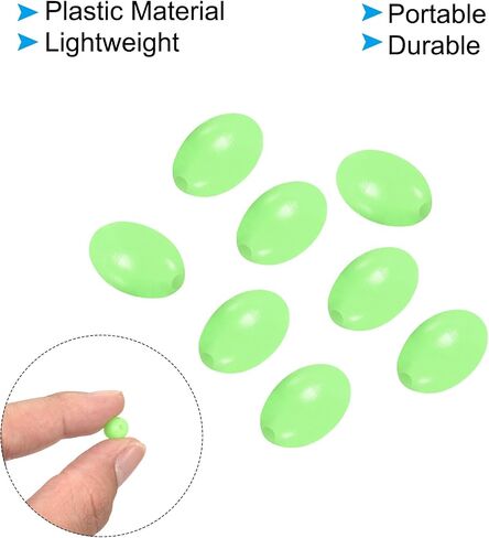 PATIKIL Glow Fishing Beads Plastic Oval Rubber Luminous Fishing Bait Eggs Rig Bead Tackle Lures Accessory with Box in Saudi Arabia