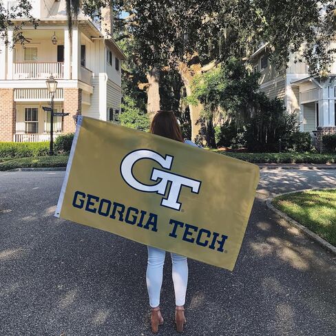 Desert Cactus Georgia Tech Flag Yellow Jackets GT Institute of Technology Flags Banners 100% Polyester Indoor Outdoor 3x5 Flag (Style Y) in Saudi Arabia